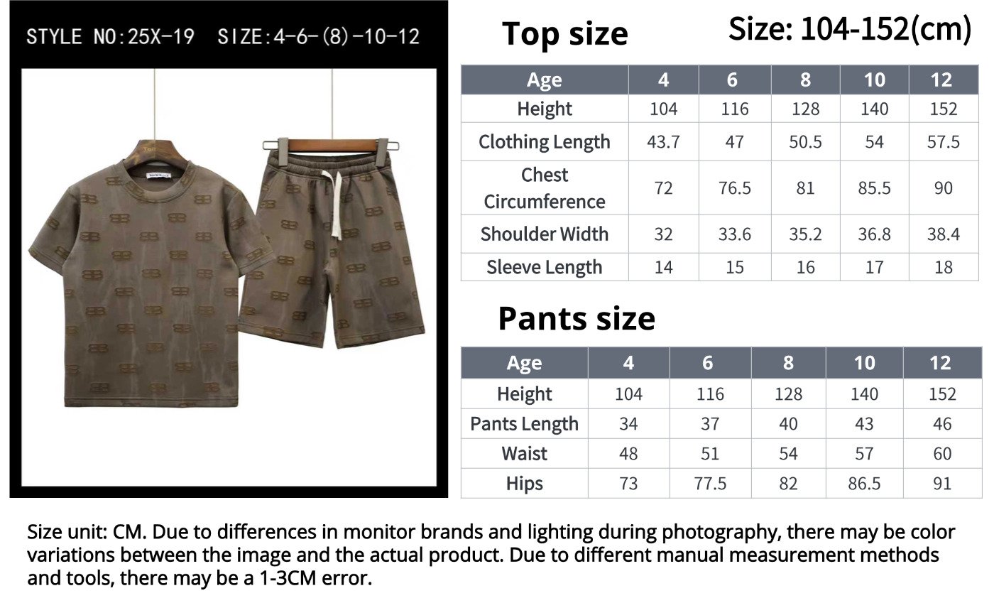 Wholesale High Quality Kids Shirt Printing Manufacturer size