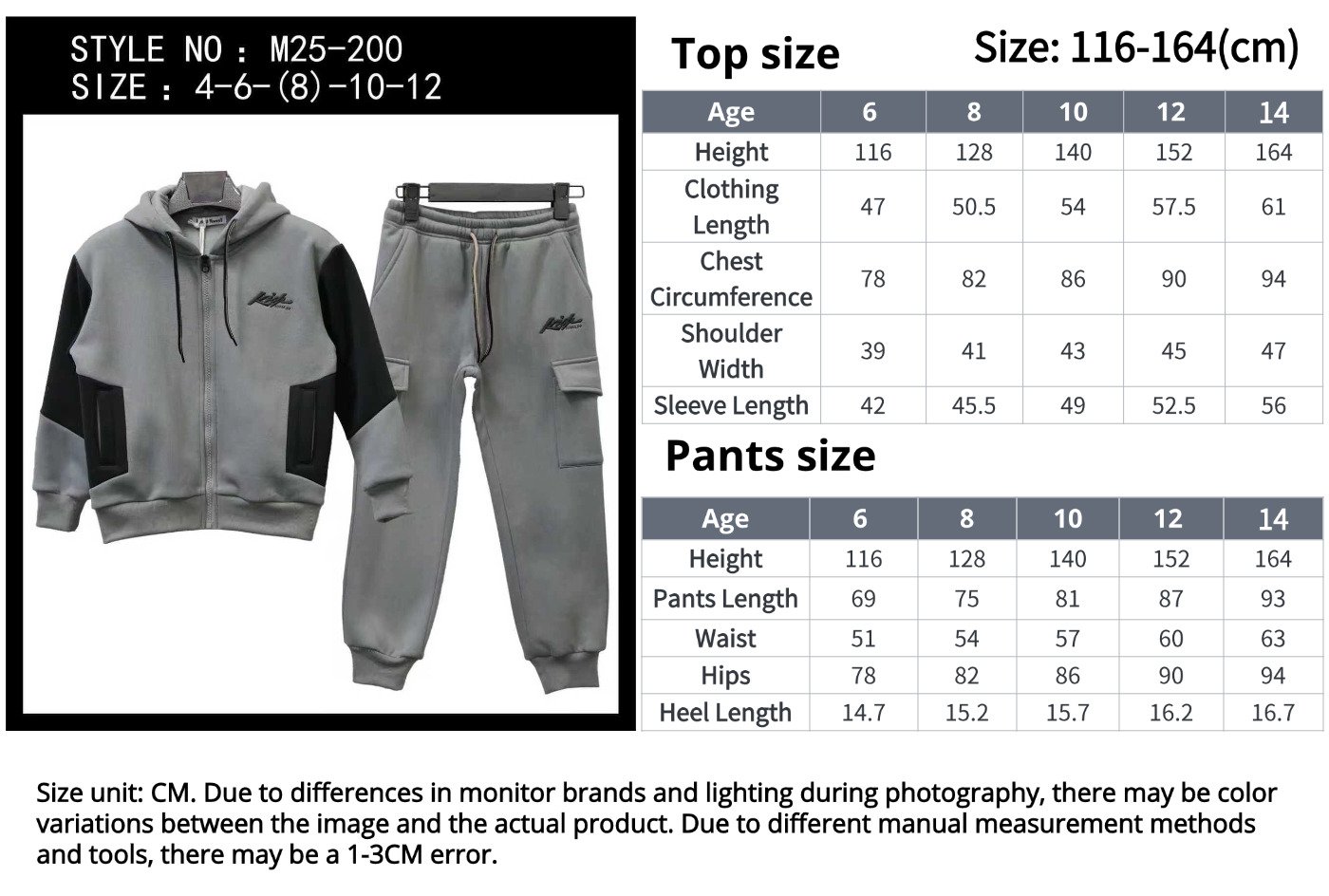 Wholesale Kids Custom Sweatshirt Manufacturers size